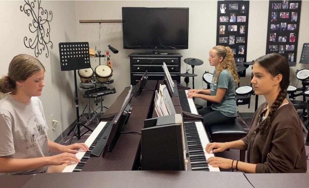 Students in an enrichment class at Dolce Music Studio
